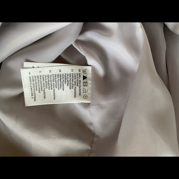 Strapless light grey peplum H&M dress, size 6 - Picture 4 of 7